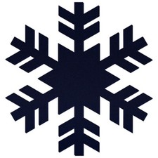 Dunkelblaue Filz Schneeflocke