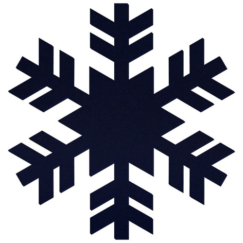 Dunkelblaue filz schneeflocke - dunkelblaue,