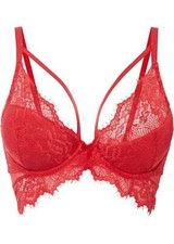 Neu Schalen BH mit Bügel Gr. (75) B Brillantrot Damen Bra Oberteil Dessous
