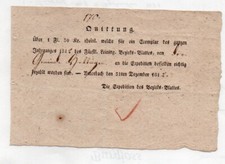 Bayern, Quittung, Fürstl. Leining. Bezirks-Blatt Amorbach 1812 k194