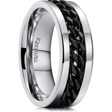 Edelstahl Ring Herren drehbar