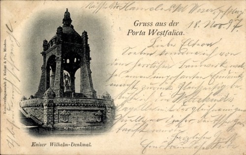 Porta westfalica der - ak,