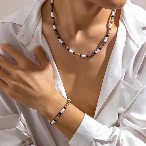 Herrenkette und armband set - armband,
