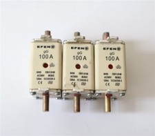 3 Stück EFEN  NH 00 Sicherungseinsatz - 100 A - 500 V - 120 kA - gG - NEU