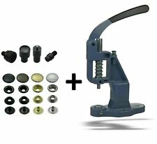 Set Handpresse + 50 Stück Druckknöpfe Ring-Feder, rostfrei, nickelfrei, Messing
