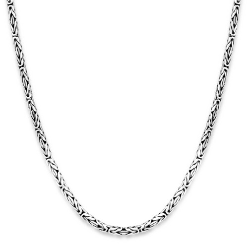Königskette rund oxidiert - rund,