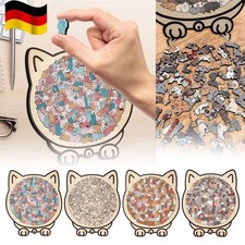 135-teiliges Morandi Katzenpuzzle mit Holzrahmen - Einzigartiges Katzendesign