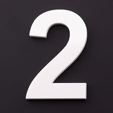 Hausnummer Hochglanz Weiß 5 mm Acryl WH01 - Türnummer - Nummer - Acrylglas