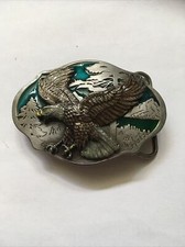 Gürtelschnalle Adler Vogel Buckle Made In USA Emailliert
