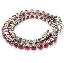 Armband Gold Rubin 5,4 Karat 19cm lang 54 Rubine Tennis Armband