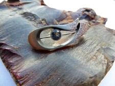 Finnland Schmuck, Nordform, Brosche mit Bergkristall Silber 925, Neu