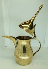 Türkische Kaffeekanne, Teekanne, Messing, H. 17,5 cm