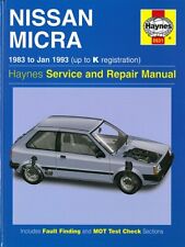 Haynes Handbuch: Nissan Micra 1983-93  Reparaturanleitung/Reparatur-Buch/Wartung