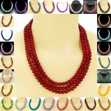 3 reihige Halskette - Rubin