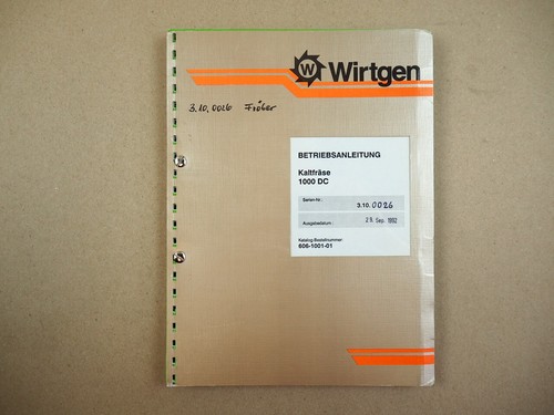 Wirtgen 1000 kaltfräse - dc,