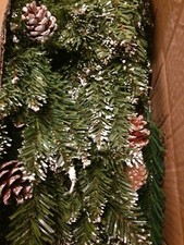 Weihnachtsbaum Kiefer natur PVC Christbaum weiß beschneit OVP Neu biegbar 2,4 M.