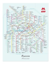 Moscow Metro Karte Wandkunst