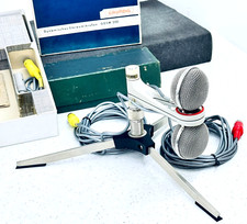 GRUNDIG GDSM200 Vintage Dynamic Stereo Microphone/Mikrofon OVP mit RFT TS68! NOS