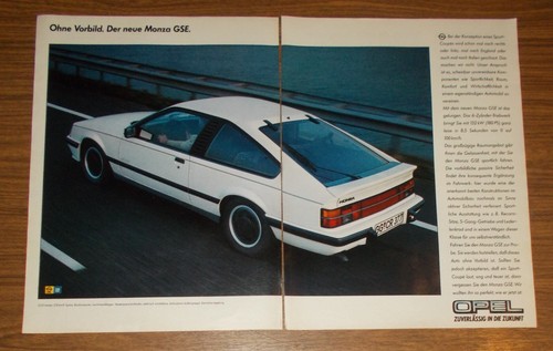 Seltene werbung opel monza gse - monza,