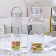 Große transparente Wasserflasche Kunststoff Sportbecher Outdoor Trinkbehälter