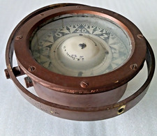 Schiffskompass Seckel & Co Rotterdam Messing 19 cm Kompass Ship Compass Brass