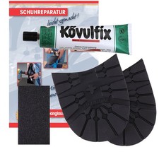 Trekking Absatz Reparatur Set schwarz / Kövulfix Schuhkleber / Anleitung