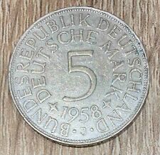 Münze BRD 5 DM 1958 J