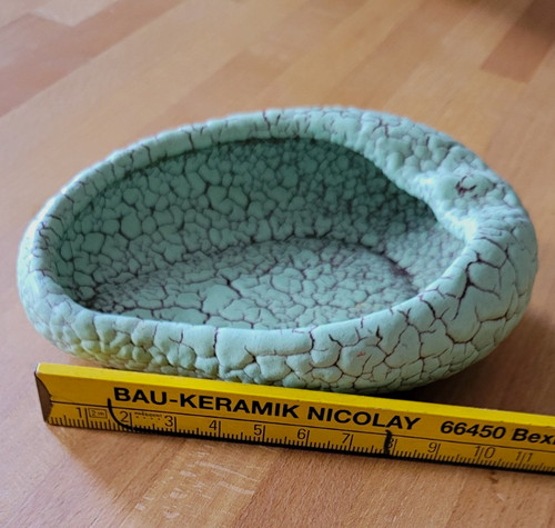 Keramikschale oval grün