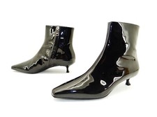 MSGM TRONCHETTO DONNA Damen Schuhe Ankle Boots Stiefeletten Stiefel Lackleder 39