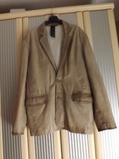 RINO PELLE;HERREN BLAZER;ECHTLEDER;BEIGE;VINTAGE;GR.52;TOLL!!!