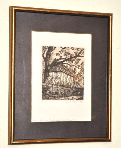 Original radierung goethes - radierung;,