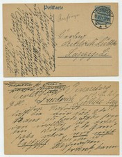 91749 - Ganzsache P 120 - Postkarte - Pinneberg 12.2.1921 nach Leipzig-Li