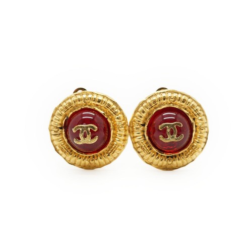 Vintage chanel runde clip - vintage,