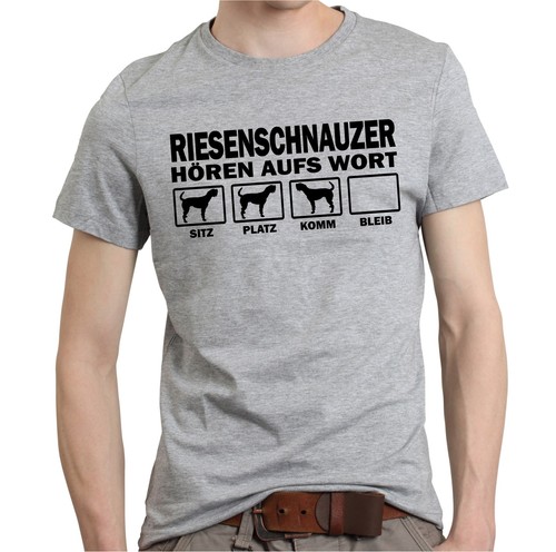 Shirt riesenschnauzer hören - t-shirt,