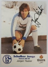 Jürgen Täuber Schalke 04 signierte Autogrammkarte Schalker Jungs Saison 1980/81