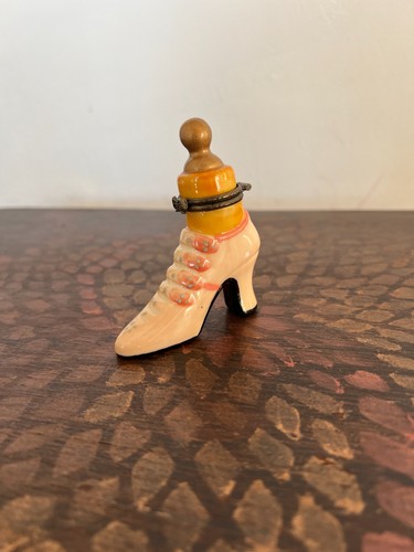 Kleiner porzellan schuh dose - porzellan,