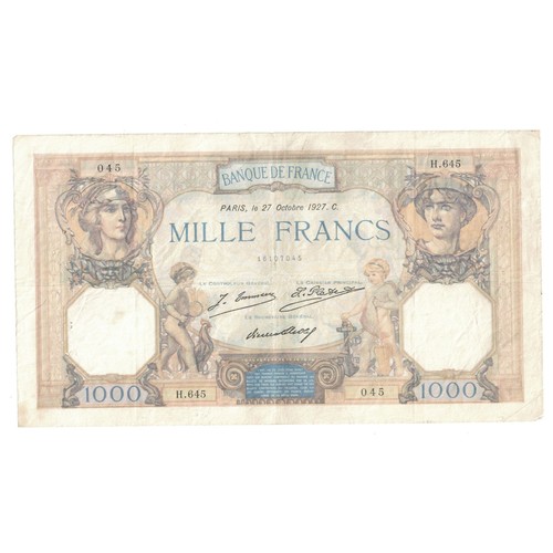Frankreich 1000 francs bleu - frankreich,,