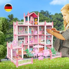 Großes Puppenhaus mit Möbeln
