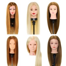 100% Echtes Haar Übungskopf Friseurkopf Puppenkopf DIY Ausbildung Kosmetik Haar