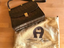 Edition Aigner Handtasche Leder braun mit Stoffbeutel und Pass