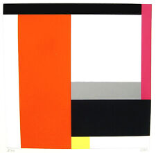 Walter Dexel 1890 München / Komposition mit rotem Balken / Serigraphie, signiert