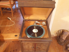 Altes Grammophon, Grammophonschrank, 30er Jahre, Möbel, Schellack - Schallplatte