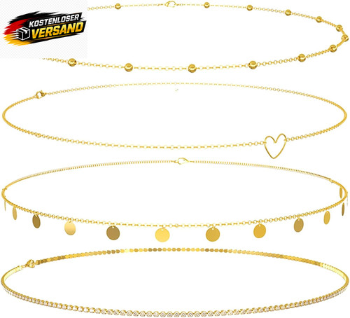 Stück goldene bauchketten - goldene,
