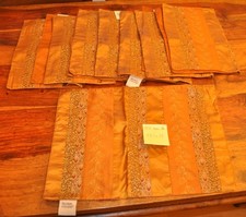 8 Textil-Platzsets, braun-gold, Textilmix, 47,5 x 34 cm, Maison Strauss