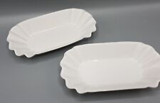 TCM 2x POMMES-SCHALEN Steinzeug ca. 20cm x 10,8 cm x 3,6 cm hoch TOP kult