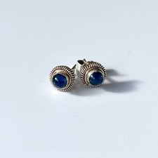 Blaue Apatit Ohrringe 925