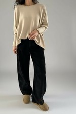 Cordhose Schwarz L 40 Damen