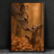 ✅ Rehfamilie, Tier Kunst