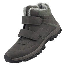 Herren Stiefel Winterschuhe Boots Winterstiefel Stiefeletten Gefüttert Grau
