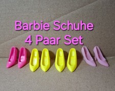 4 Paar Vintage Barbie Schuhe Mattel Pumps High Heels 70er Absätze 80er Zubehör 